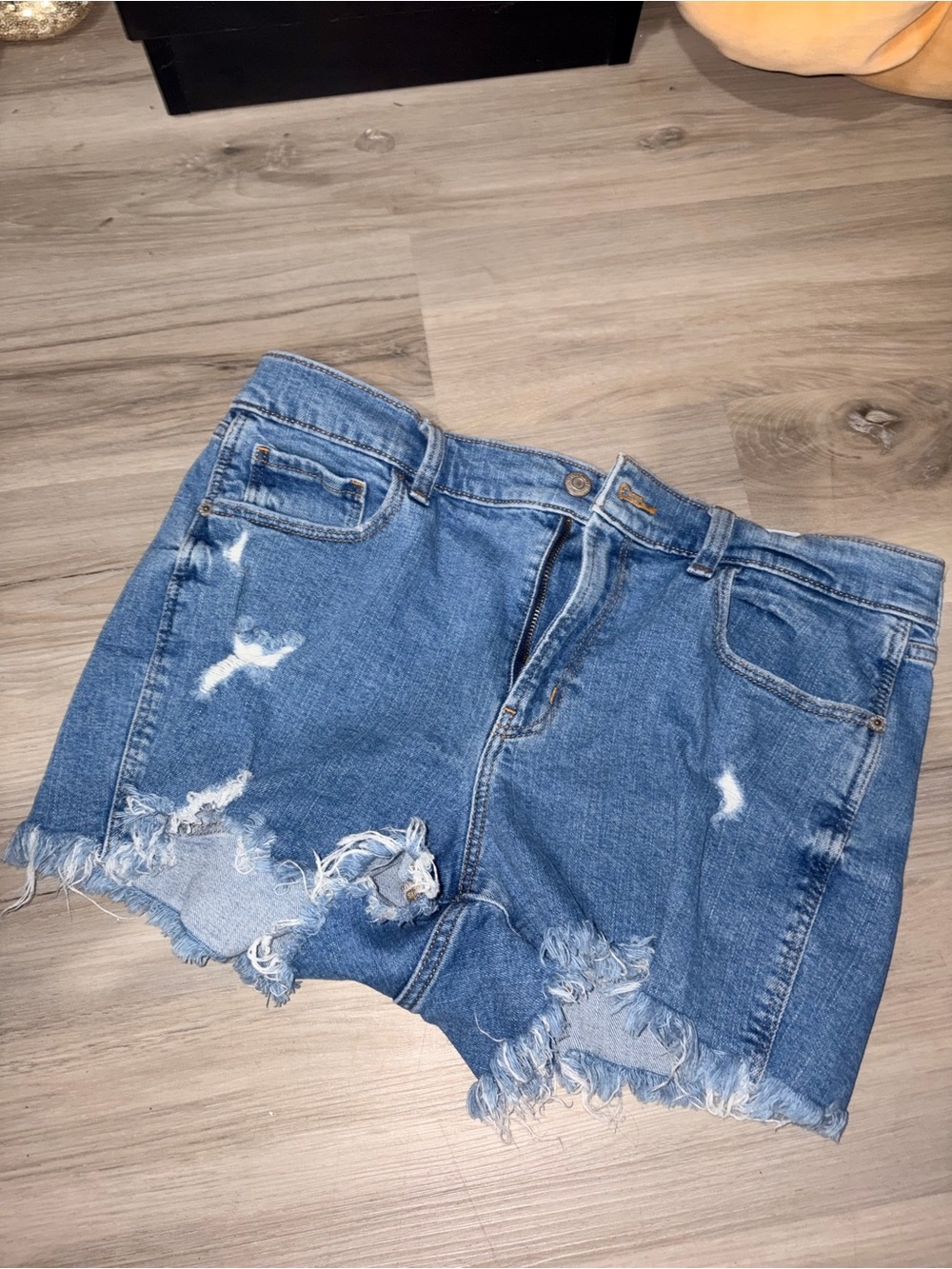 Old Navy Distressed Blue Denim Jean Shorts
